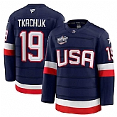 Men's USA #19 Matthew Tkachuk Navy 2025 4 Nations Stitched Jersey Dzhi,baseball caps,new era cap wholesale,wholesale hats